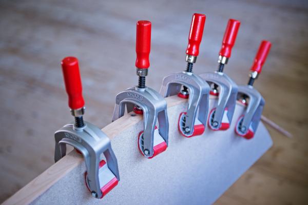 Edge clamp 10 - 80 mm - for the perfect, racy edge | die-cast aluminium housing | ergonomic wooden handle